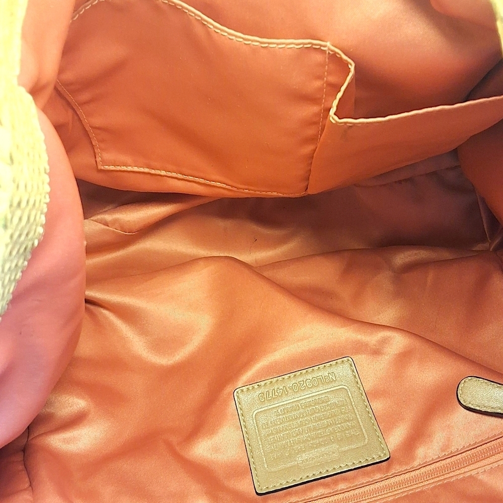 Coach Kristin Python Embossed Leather Drawstring Shoulder Bag 14773 - Picture 14 of 16